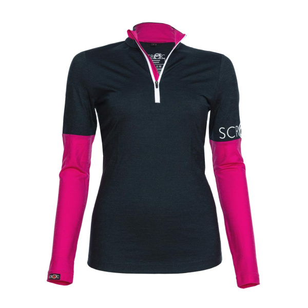 sMerino 160 Shirt Fido langarm w pink für Damen von SCROC.