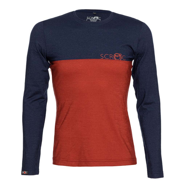 sMerino 155 Shirt Teo langarm rostbraun für Herren von SCROC.