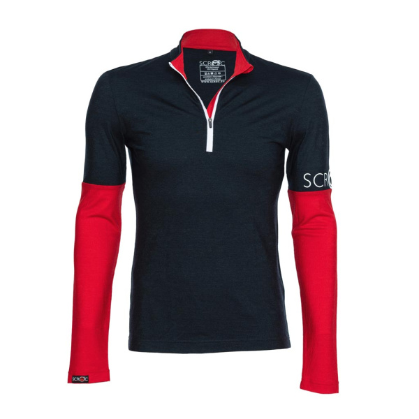 sMerino 160 Shirt Fido rot langarm für Herren von SCROC.