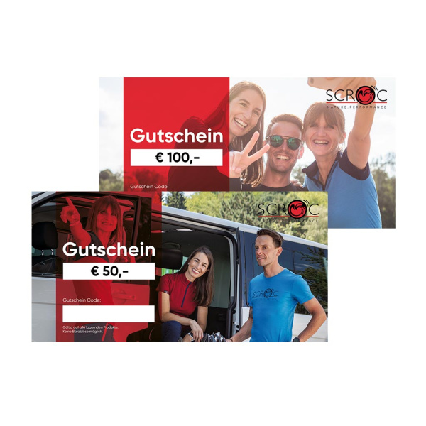 SCROC Gutschein für Merino Sportbekleidung.