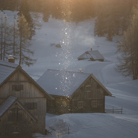Skihütten im Winter SCROC