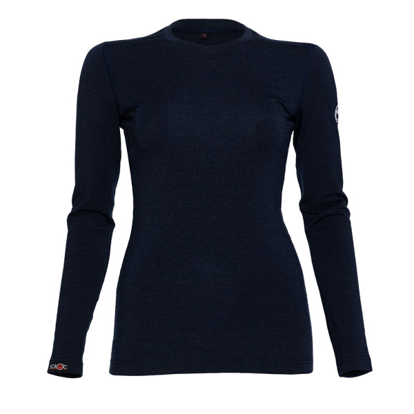 sMerino 190 Shirt Junto langarm w dunkelblau für Damen von SCROC.